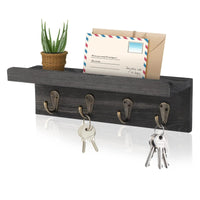 Porte clé mural en bois avec étagère CleariaHome Entry