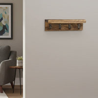 Porte clé mural en bois avec étagère CleariaHome Entry